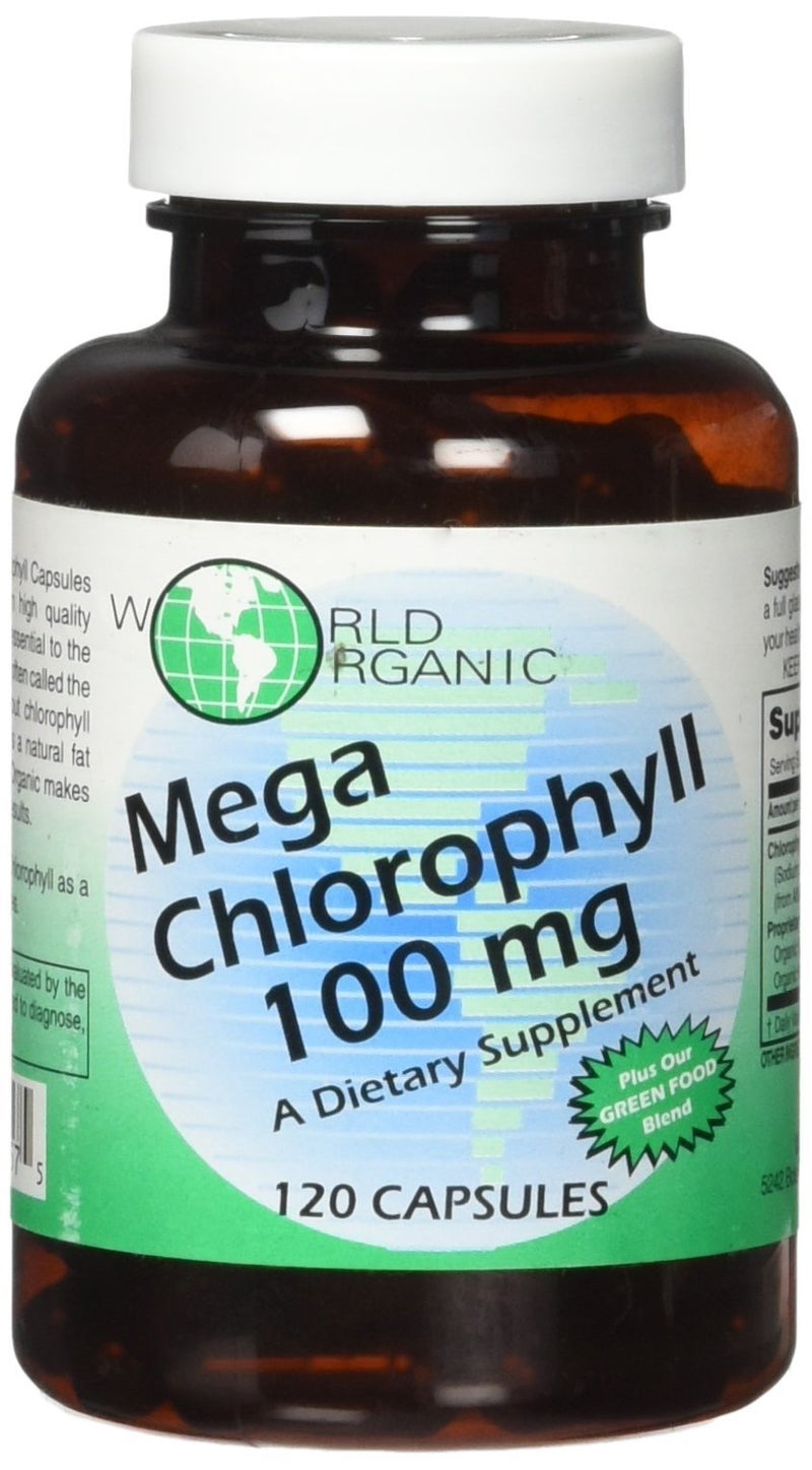 World Organics 100 mg Mega Chlorophyll 120 Count